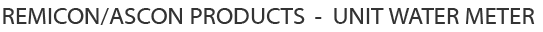 Unit Water Quantity Meter